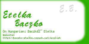 etelka baczko business card